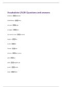 Vocabulaire I&sol;II&sol;III Questions and answers 