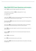Wgu Math D125 Exam Questions and answers 