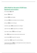 WGU Math for Educators D128 Exam  Questions and answers 