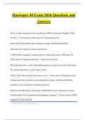 Hazwoper 40 Exam 2026 Questions and Answers