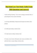 Maryland Law Test Study Guide Exam 2026 Questions and Answers