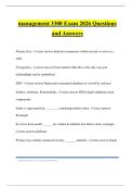 management 3300 Exam 2026 Questions and Answers