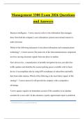 Management 3300 Exam 2026 Questions and Answers