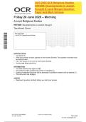 OCR 2025 GCE Religious Studies H573&sol;05&colon; Developments in Jewish thought A Level Merged Question Paper And Mark Scheme