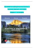 TEST BANK For Auditing & Assurance Services&colon; A Systematic Approach&comma; 12th Edition By William Messier Jr&comma; Steven Glover&comma; Verified Chapters 1 - 21&comma; Complete Newest Version