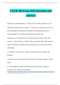 CNUR 300 Exam 2026 Questions and Answer