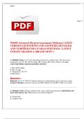 NR509 Advanced Physical Assessment Midterm &ndash; 120 Questions AND ANSWERS WITH  SHORT RATIONALE LATEST VERSION &lbrack;QUESTIONS AND ANSWERS&rsqb; DETAILED  AND VERIFIED FOR GUARANTEED PASS- LATEST UPDATE GRADED A &lpar;BRAND  NEW&excl;&excl;&rpar; 