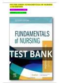Test Bank for Potter & Perry's Fundamentals of Nursing&comma; 11th Edition &lpar;Chapters 1-50&rpar;