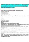 NURS 5315 Exam 2 Study Guide Set 1- Inflammation&comma; Immunity & Infection- Advanced Pathophysiology Notes &lpar;UTA Nursing 2025&rpar;&period;pdf