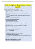 SANE Nursing Exam Questions and Answers&comma; Rated A&plus;