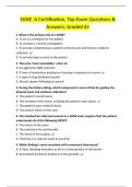 SANE  A Certification&comma; Top Exam Questions &  Answers&comma; Graded A&plus;