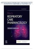 Test Bank for Rau's Respiratory Care Pharmacology&comma; 11th Edition by Gardenhire &lpar;All Chapters 1-23&rpar;
