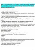 NUR 511 Final Exam 2025 &ndash; Heart Failure&comma; Inotropy&comma; ACE-ARB&comma; Diuretics & Nursing Interventions Study Guide with Verified Answers &lpar;Complete PDF&rpar;&period;pdf