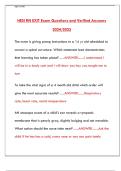 HESI RN Exit Exam 2024&colon; Questions & Verified Answers