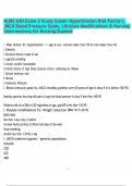 NURS 620 Exam 2 Study Guide- Hypertension Risk Factors&comma; JNC8 Blood Pressure Goals&comma; Lifestyle Modifications & Nursing Interventions for Nursing Student&period;pdf
