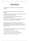 CECE EXAM QUESTIONS AND ANSWERS 2025