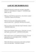 AAB MT MICROBIOLOGY QUESTIONS AND ANSWERS 2025