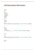 MTS Test Questions With Answers
