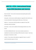 ABCTE - PTK - Instructional Design Exam 2026 Questions and Answers