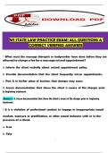 WI STATE LAW PRACTICE EXAM&vert; ALL QUESTIONS & CORRECT VERIFIED ANSWERSy6