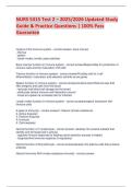 NURS 5315 Test 2 &ndash; 2025&sol;2026 Updated Study Guide & Practice Questions &vert; 100&percnt; Pass Guarantee
