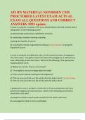 ATI RN MATERNAL NEWBORN CMS  PROCTORED LATEST EXAM ACTUAL  EXAM ALL QUESTIONS AND CORRECT  ANSWERS 2025 update