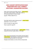 ANCC AGACNP CERTIFICATION EXAM  QUESTIONS WITH 100&percnt; CORRECT  SOLUTIONS &vert; GUARANTEED SUCCESS&period; 