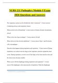 NURS 231 Pathophys Module 5 Exam 2026 Questions and Answers