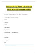 Pathophysiology NURS 231 Module 7 Exam 2026 Questions and Answers