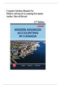Complete Solution Manual for Modern Advanced Accounting In Canada&comma; 11th Edition by Darrell Herauf