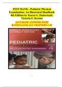 Pediatric Physical Examination &ndash; An Illustrated Handbook &lpar;4th Edition&rpar; by Karen G&period; Duderstadt & Victoria F&period; Keeton &ndash; Complete Test Bank with Verified Answers and Rationales