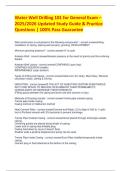 Water Well Drilling 101 for General Exam &ndash; 2025&sol;2026 Updated Study Guide & Practice Questions &vert; 100&percnt; Pass Guarantee