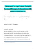 Watchguard Network Security Essentials for Cloud-Managed Fireboxes Exam 2026 Questions and Answers