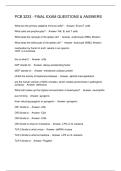  PCB 3233 - FINAL EXAM QUESTIONS & ANSWERS