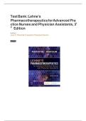 Complete Test Bank for Lehne's Pharmacotherapeutics For Advanced Practice Nurses And Physician Assistants 3rd Edition by Laura D&period; Rosenthal&comma; Jacqueline Rosenjack Burchum&vert;&vert; All Chapters 1-94&vert;&vert; Graded A&plus;