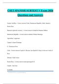CSET SPANISH SUBTEST V Exam 2026 Questions and Answers