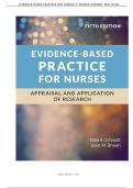 Test bank for Evidence-Based Practice for Nurses&colon; Appraisal and Application of Research 5th Edition by Nola A&period; Schmidt 2024 perfect solution