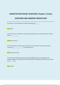 COGNITIVE PSYCHOLOGY GOLDSTEIN&colon; Chapters 1-4 Exam QUESTIONS AND ANSWERS VERIFIED 2025