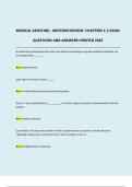 MEDICAL ASSISTING - MIDTERM REVIEW&colon; CHAPTERS 1-5 EXAM QUESTIONS AND ANSWERS VERIFIED 2025 