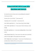 United SOP REVIEW Exam 2026 Questions and Answers