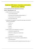 Carpentry EOPA Study 1&comma; Questions and Answers&comma;  100&percnt; Accurate&period; VERIFIED&period; 