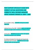 PEER SUPPORT SPECIALIST EXAM WITH CORRECT ACTUAL QUESTIONS AND CORRECTLY WELL DEFINED ANSWERS LATEST ALREADY GRADED A&plus; 2025 &ndash; 2026