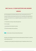 ANCC Domain 1-5 EXAM QUESTIONS AND ANSWERS VERIFIED