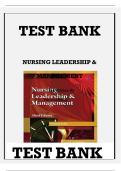 Test Bank for Nursing Leadership & Management&comma; 3rd Edition by Patricia Kelly
