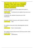 Biol 162 Quiz 34 Ch7&period;3-7&period;4 pyruvate oxidation&comma; citric acid cycle Complete Exam Set Questions and Verified Answers &lpar;solutions&rpar;&period;docx