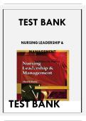 Test Bank for Nursing Leadership & Management&comma; 3rd Edition by Patricia Kelly &lpar;Duplicate&sol;Reinforcement&rpar;