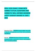 SPEA -V181 EXAM 1 EXAM WITH CORRECT ACTUAL QUESTIONS AND CORRECTLY WELL DEFINED ANSWERS LATEST ALREADY GRADED A&plus; 2025 &ndash; 2026