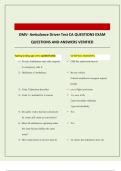 DMV- Ambulance Driver Test CA QUESTIONS EXAM QUESTIONS AND ANSWERS VERIFIED
