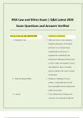 RDA Law and Ethics &lpar;California&rpar; Exam &vert; Q&A Latest 2025 &sol; 2026 &vert; 100&percnt; PASS Test &ndash; California Exam Questions and Answers Verified