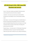 APUSH Period 8 1945- 1980 Exam 2026 Questions and Answers